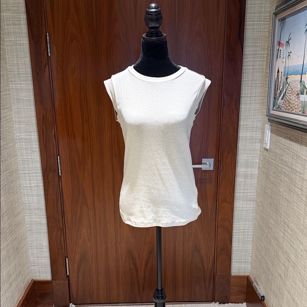 Peserico Cream Sleeveless Muscle Tee